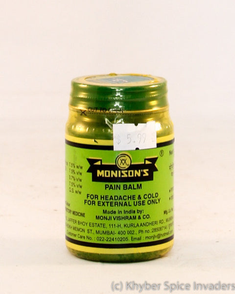 MONISONS PAIN BALM 100GM – Khyber Spice Invader